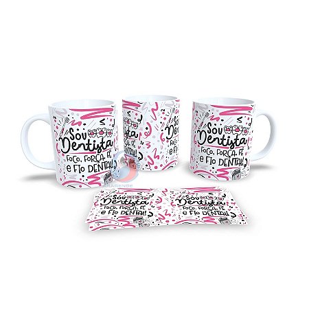 Caneca Cerâmica Personalizada Profissão Dentista - Código 785148