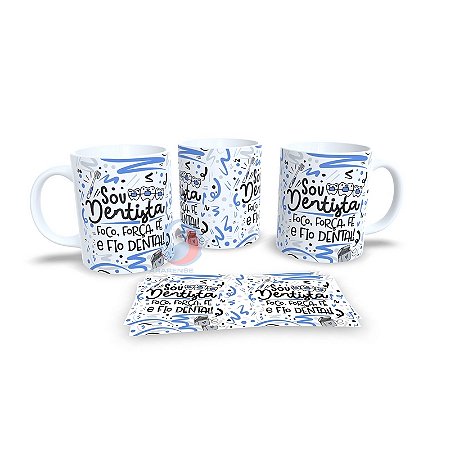 Caneca Cerâmica Personalizada Profissão Dentista - Código 785147