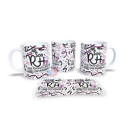 Caneca Cerâmica Personalizada Profissão Recursos Humanos RH - Código 785138