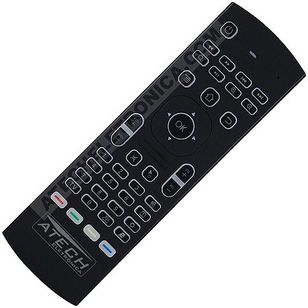 Controle Remoto Air Mouse com Mini Teclado e Mouse Universal Smart TV / PC / TV Box / Playstation / Xbox (Função Aprendizagem)
