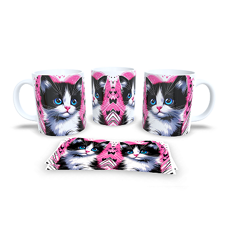 Caneca Cerâmica Personalizada Gato / Gatinho Preto