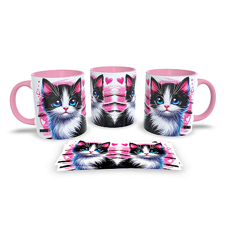 Caneca Cerâmica Personalizada Gato / Gatinho Preto