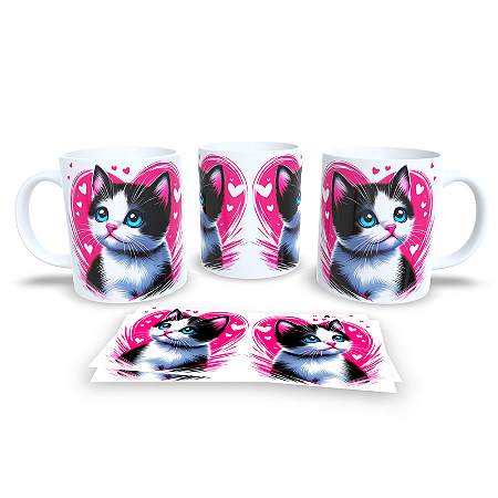 Caneca Cerâmica Personalizada Gato / Gatinho Preto