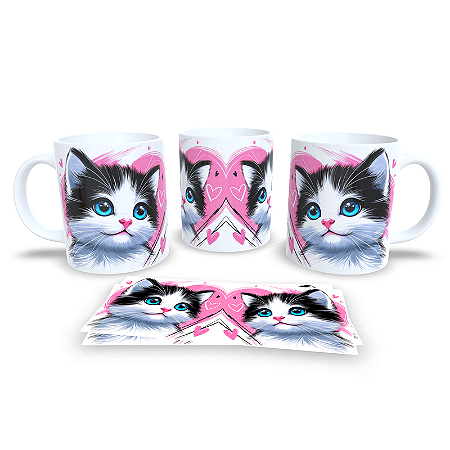 Caneca Cerâmica Personalizada Gato / Gatinho Preto