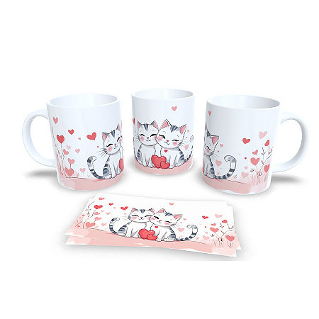 Caneca Cerâmica Personalizada Gato / Gatinho Branco
