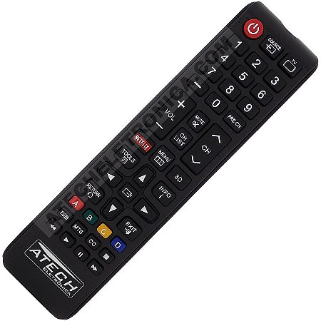 Controle Remoto TV Samsung com Netflix - Todos os Modelos (Smart TV)
