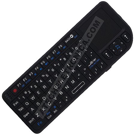 Controle Remoto Air Mouse Touchpad Ultra Mini Teclado e Mouse Universal com Laser Pointer