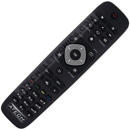 Controle Remoto TV Philips 32PFL3007D / 32PFL3507D / 32PFL3707D / 32PFL4007D / 32PFL4707G / ETC