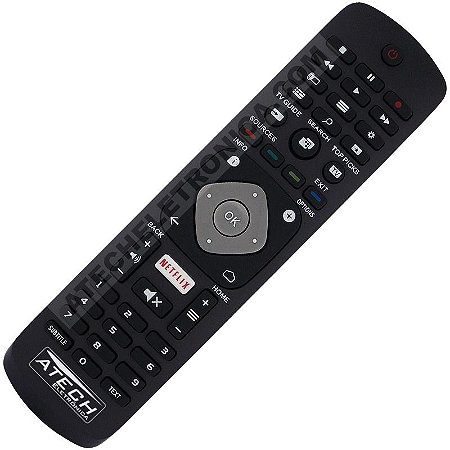 Controle Remoto TV Philips YKF406-001 / 32PFH5501 / 40PFH5501 / 49PFH5501 / 55PUS6401 (Smart TV)
