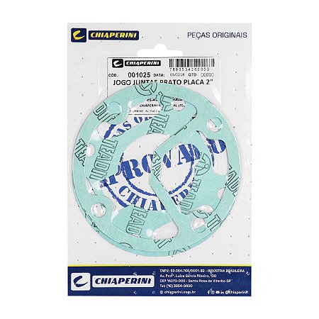 Jogo De Juntas Do Prato 2" - 15+/20+Apv - Chiaperini