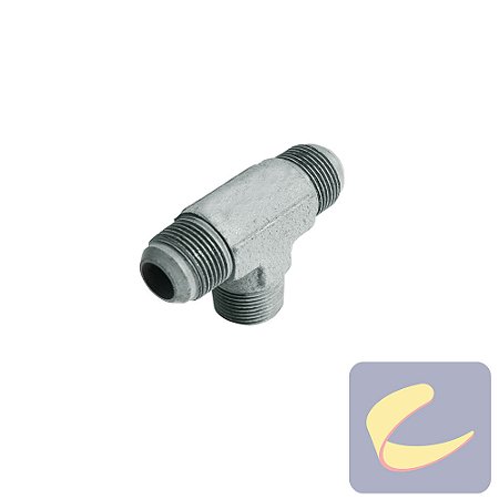 Tee Fefu Sae 3/4"x3/4" Npt L - Compressores Média Pressão - Chiaperini