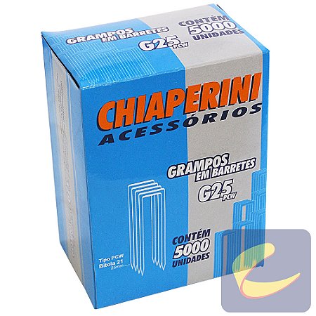 Grampo Em Barretes Pcw 25Mm G-25Pcw 5000 Unidades Grampeadores - Chiaperini