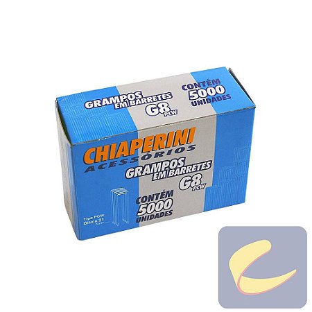 Grampo Em Barretes Pcw 8Mm G-8Pcw 5000 Unidades Grampeadores - Chiaperini