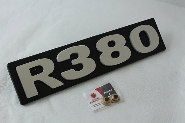Emblema Potencia Frontal Scania S-4 - R 380 - Com presilha