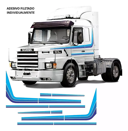 FAIXA SCANIA 113 / 94 - C/MASCARA - AZUL - LUBOR