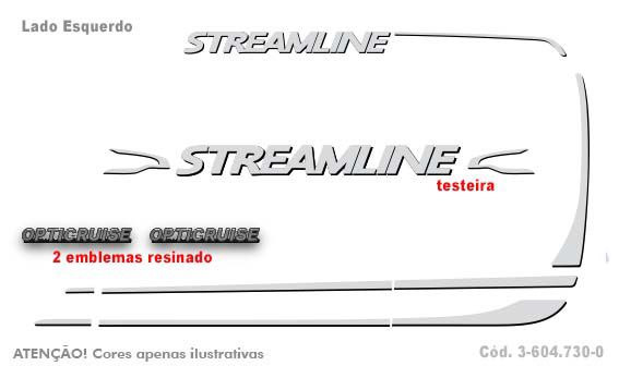 Faixa cabine Scania Streamline - Prata (TOP VINIL)