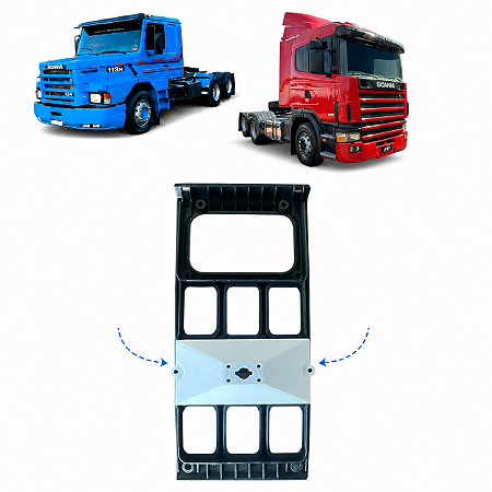 Tampa Traseira Moldura Scania 113-124 (branca) 6 Teclas