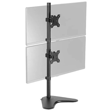 Suporte Braço Articulado Vertical Base De Mesa Para Monitor Duplo 14 A 32 Polegadas - 2 Monitores