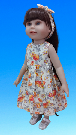 vestido casual para boneca american girl