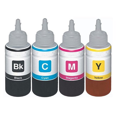 KIT Refil de Tinta 504/544 compativel Epson- Kit com 4 Cores para Impressora L3150 /L4150/L4160/ L3110 / L5190