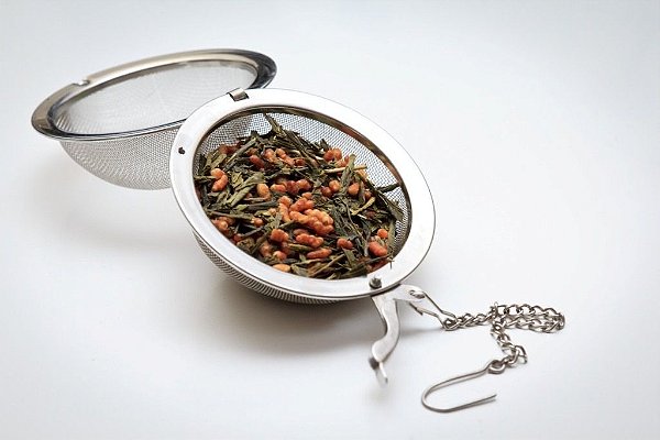 Infusor Coador de Chá em Aço Inoxidável - Tela Fina c/ Cabo - Utifácil