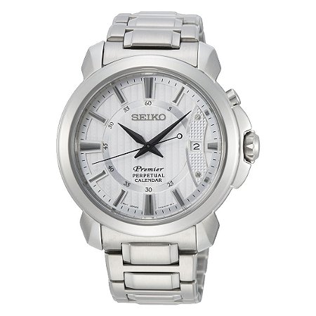 Relógio Seiko Premier Safira Quartz Snq155b1 masculino