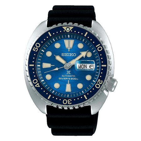 Relógio Seiko Prospex king Turtle SRPE07K1 Great White Shark Safira + Cerâmica