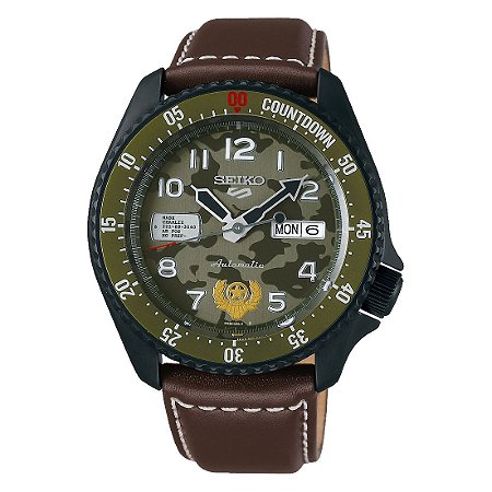 Relógio New Seiko 5 Sports Automático Street Fighter Guile Edition Limited SRPF21K1