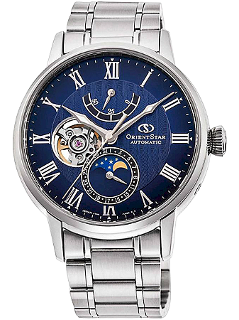Relógio Orient Star Moon Phase Automático RE-AY0103L00B MADE IN JAPAN
