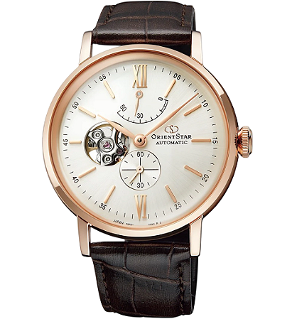 Relógio Orient Star Automático Open Heart RE-AV0001S00B