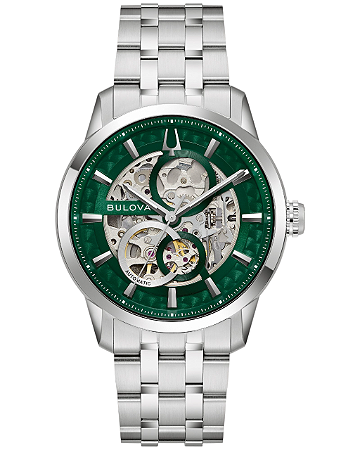 Relógio Bulova Sutton Skeleton Automático 96A329