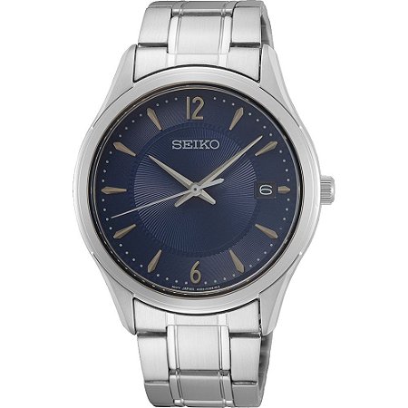 Relógio Seiko Quartz Sur419b1 Safira Masculino