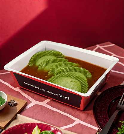 Ravióli Meia Lua de Búfala com Manjericão ao Molho Pomodoro - 300g