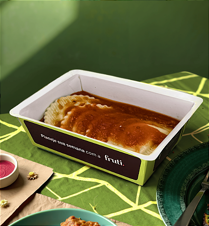 Ravioli Meia Lua de Ricota com Espinafre ao Molho Pomodoro - 300g