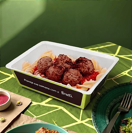 Almôndega de Carne, Macarrão Parafuso ao Molho Sugo - 350g