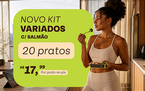 Kit Variados da Fruti com Salmão - 20 pratos