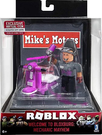 Boneco Roblox Mini Playset Welcome Bloxburg Mechanic Mayhem Jujutoys - como fazer o seu boneco do roblox de papel