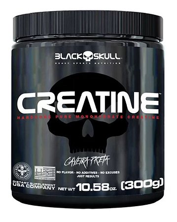 Creatina Monohidratada Pura Black Skull 300g - Creatine Black Skull