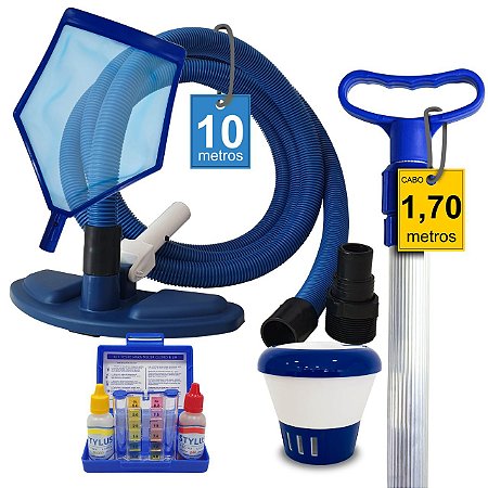 Kit Mangueira 10M - Completo - Universal - Reduz em ate 60% consumo da agua na aspiração