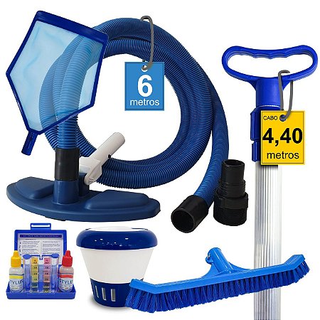 Super Kit - Com Esfregão - 6 M - Universal - Reduz em ate 60% consumo da agua na aspiração