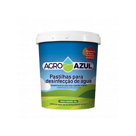 Cloro para Consumo Humano - AgroAzul - 5 Pastilhas