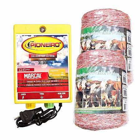 Kit Eletrificador Rural Cerca Elétrica Gado - Cavalos 1000 M