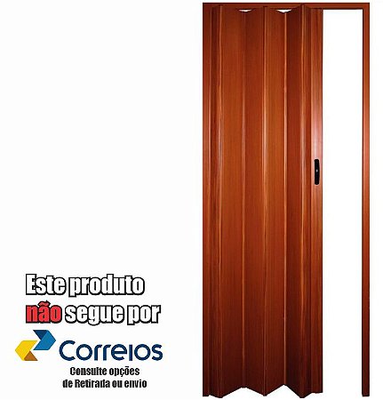 PORTA SANFONADA PERLEX PVC 84 X 210 mogno