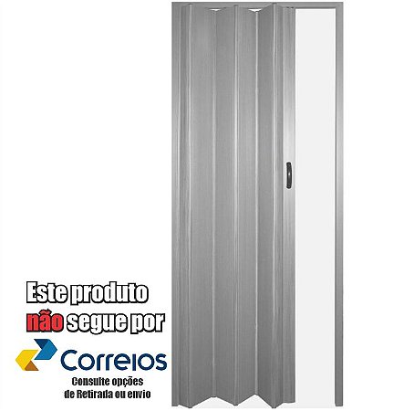 PORTA SANFONADA PERLEX PVC 96 X 210 CINZA