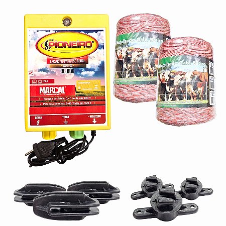 Kit Eletrificador Rural Cerca Eletrica Gado Completo - 1000 M
