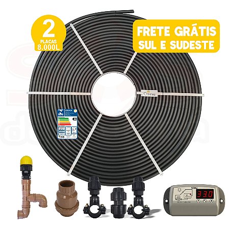 Aquecedor Solar - Placa Clima 1,10 x 1,10 para Piscinas Até 8.000L