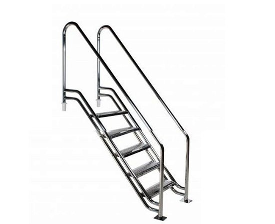 Escada para Piscina - Paris para Obesos e Fisioterápicos - 1,10 M - Aço Inox 304