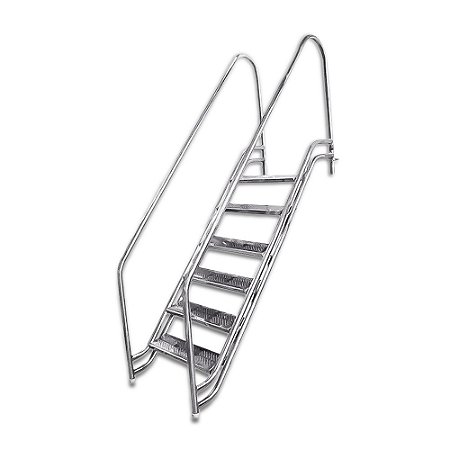 Escada para Piscina - Paris para Obesos e Fisioterápicos - 1,40 M - Aço Inox 304