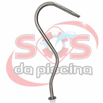 Cascata P Piscina - Aço Inox 304 - Tubolar - Bico De Pato - 1,00 Mt