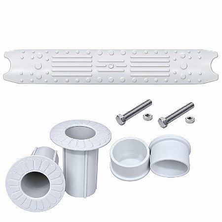Kit para reposição Escada de Piscina 01 Degrau - ABS - Completo